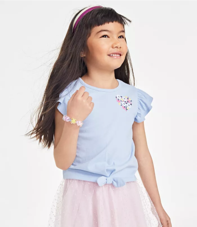 Girls Round Neck Cotton Top